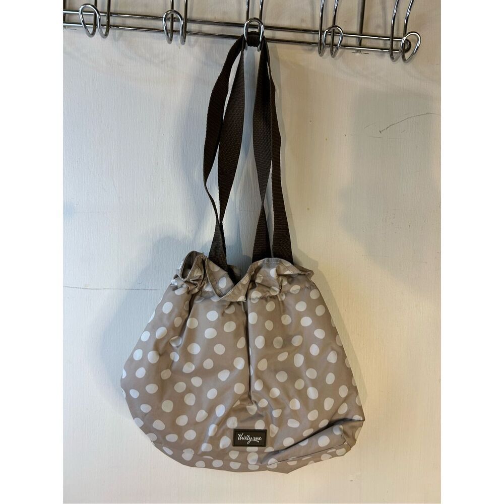 Thirty-one 31 insulated 10" lunch tote beige dots‎